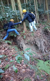 作業道の崩壊