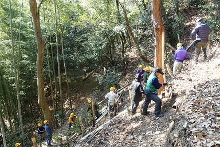 竹林①の西側の棚積下し